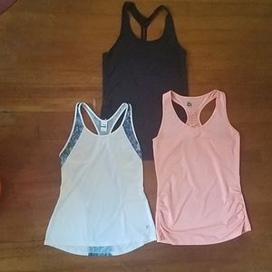 3 Activewear Racerback Tanks Small & XS
